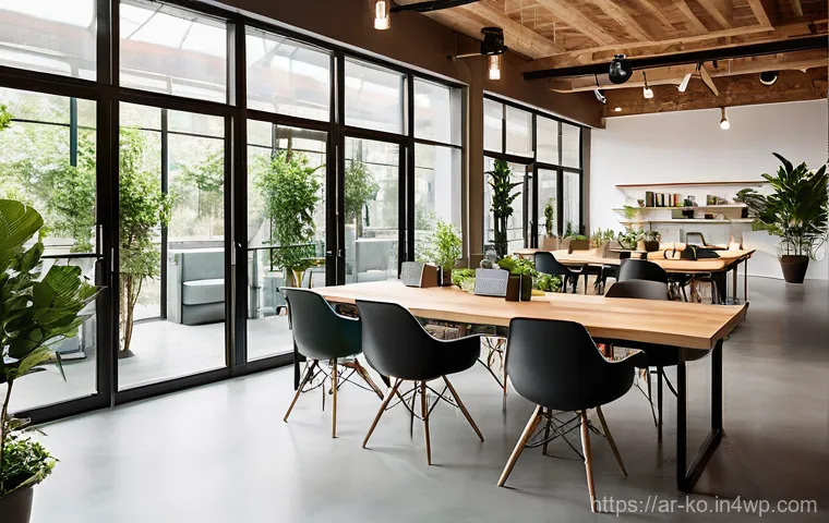 코워킹 스페이스에서의 신제품 출시 전략 - **A bustling, sun-drenched co-working space, alive with the energy of diverse young professionals an...
