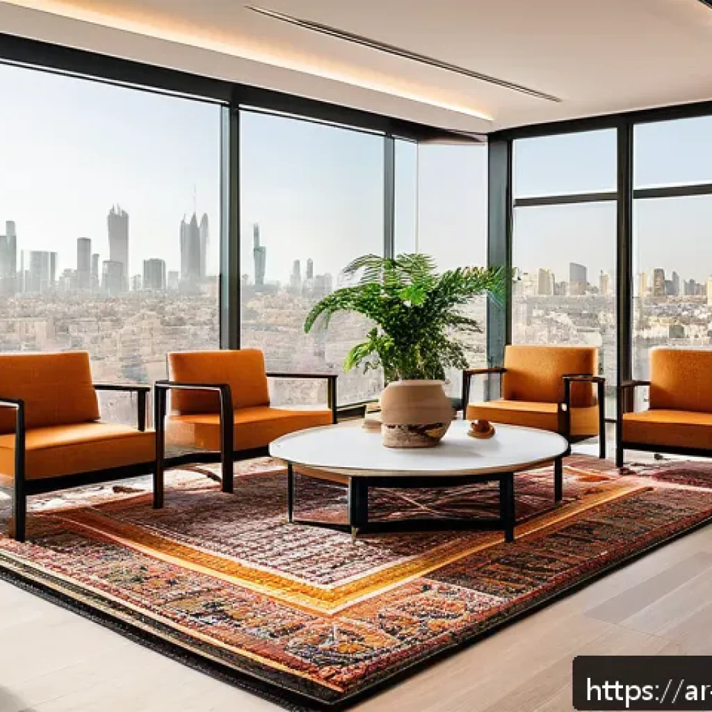 코워킹 커뮤니티의 공간 디자인 트렌드 - A modern flexible coworking space designed for Arabic professionals, featuring diverse work zones in...