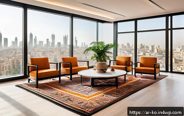 코워킹 커뮤니티의 공간 디자인 트렌드 - A modern flexible coworking space designed for Arabic professionals, featuring diverse work zones in...