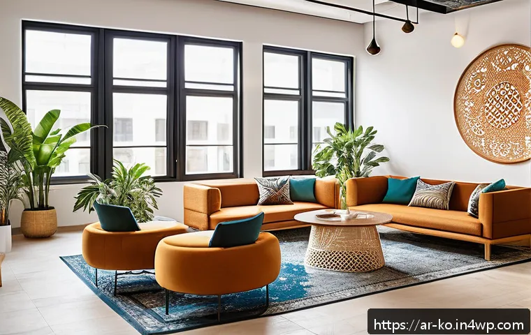 코워킹 스페이스에서의 고객 요구사항 분석 - A modern coworking space in a Middle Eastern city, featuring diverse work zones including quiet priv...