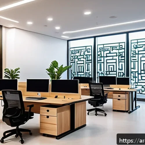 Home 32 코워킹 스페이스의 기술적 혁신 사례 - A modern coworking office space in the Middle East with smart lighting and climate control systems a...